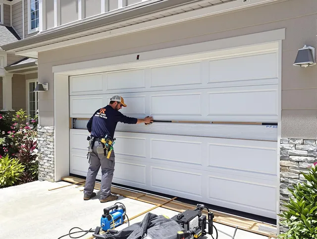 Kendale Lakes Garage Door Repair team performing complete garage door replacement at Kendale Lakes residence