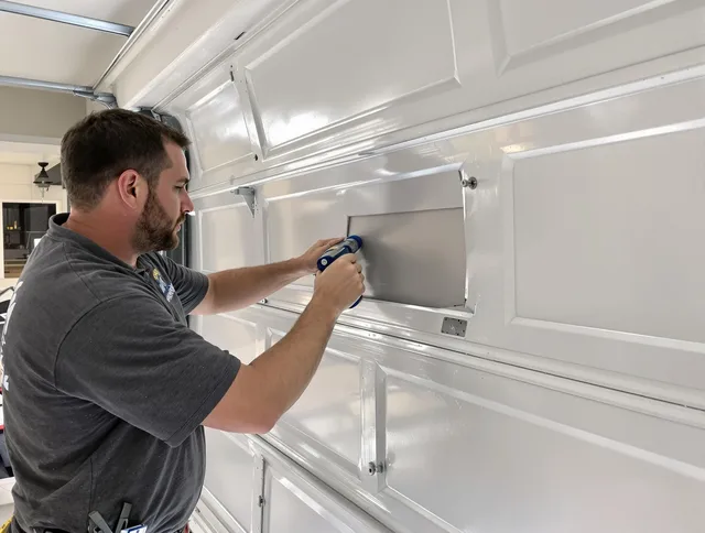 Garage door panel repair by Kendale Lakes Garage Door Repair in Kendale Lakes
